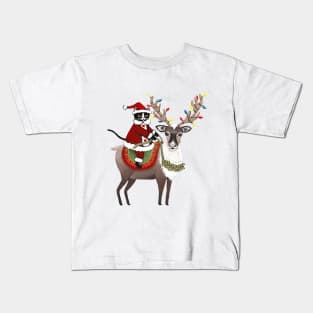 Santa Claws and Reindeer Kids T-Shirt